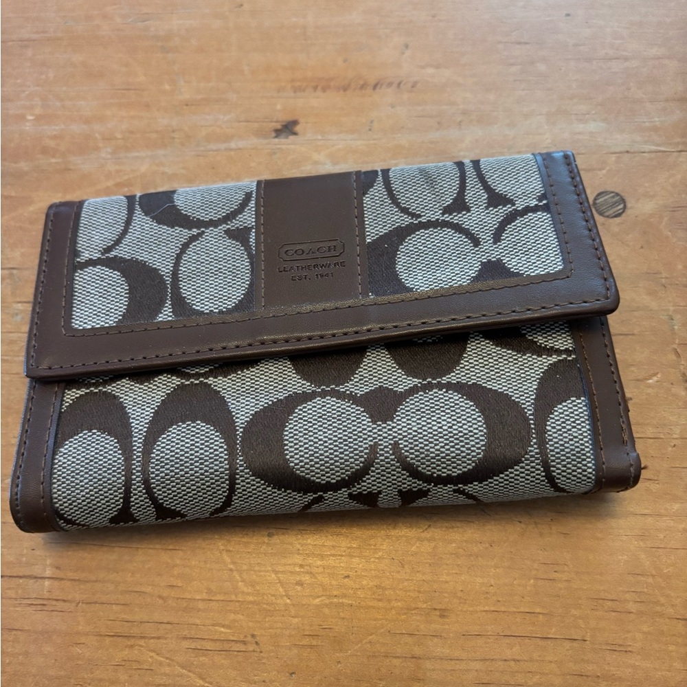 Coach Signature Brown small wallet